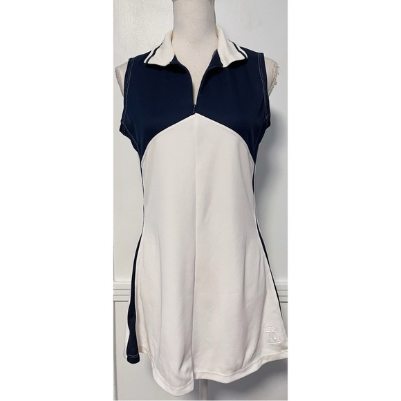 K-Swiss Dresses & Skirts - K Swiss • White Navy Quarter Zip Tennis Dress